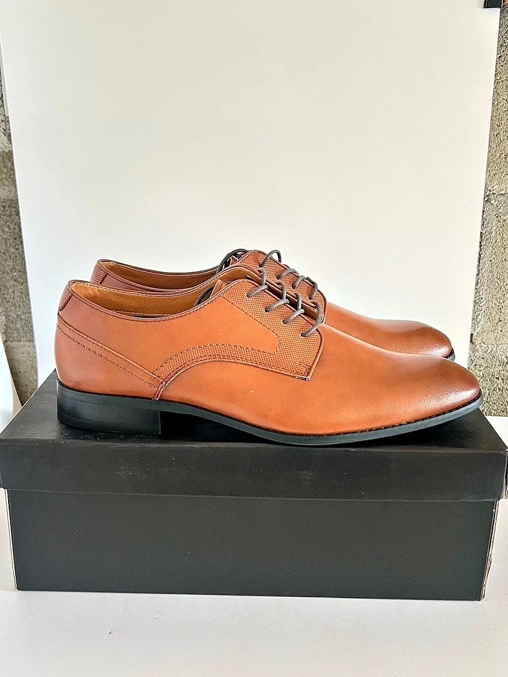 Tasso Elba Men's Brown Lace-Up Oxfords  New